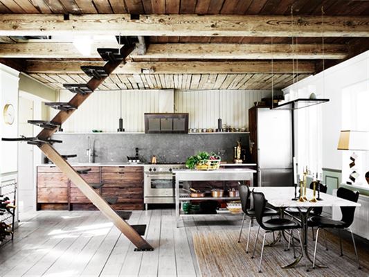 Få et varmt og naturligt køkkenmiljø med træ